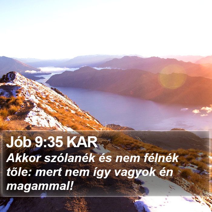 Jób 9:35 KAR Bible Study