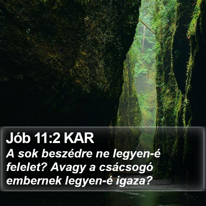 Jób 11:2 KAR Bible Study