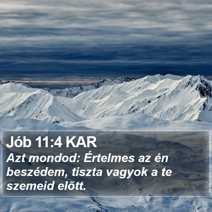 Jób 11:4 KAR Bible Study