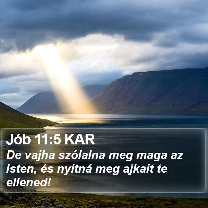 Jób 11:5 KAR Bible Study