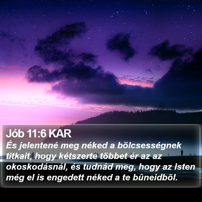 Jób 11:6 KAR Bible Study