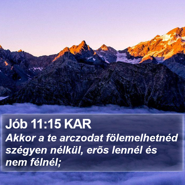 Jób 11:15 KAR Bible Study