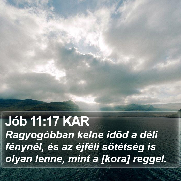 Jób 11:17 KAR Bible Study