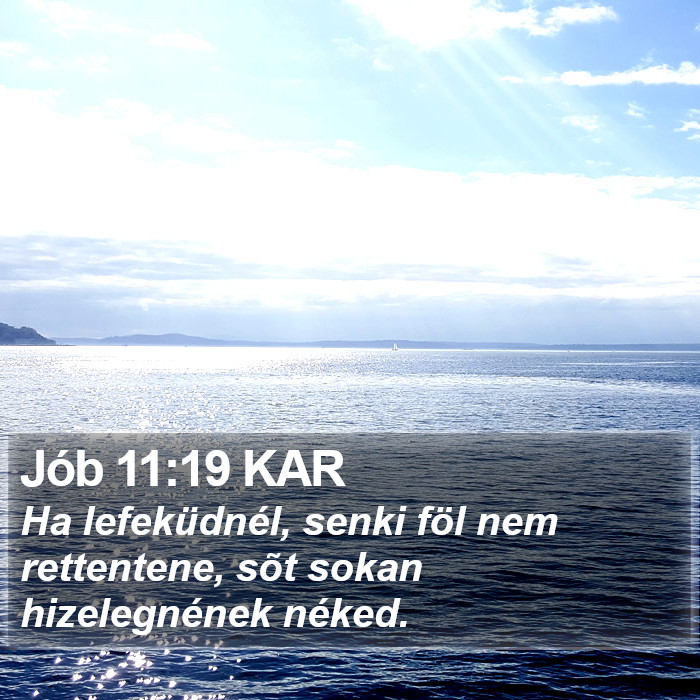 Jób 11:19 KAR Bible Study