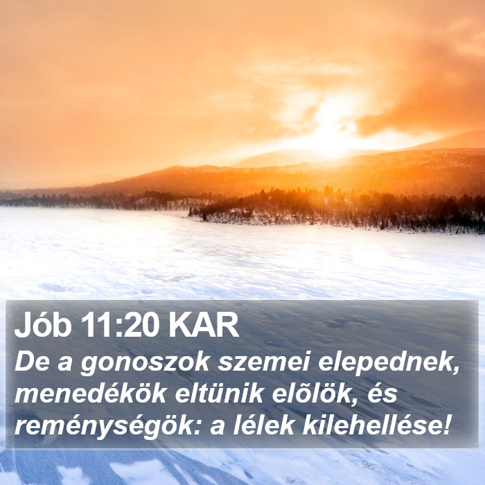 Jób 11:20 KAR Bible Study