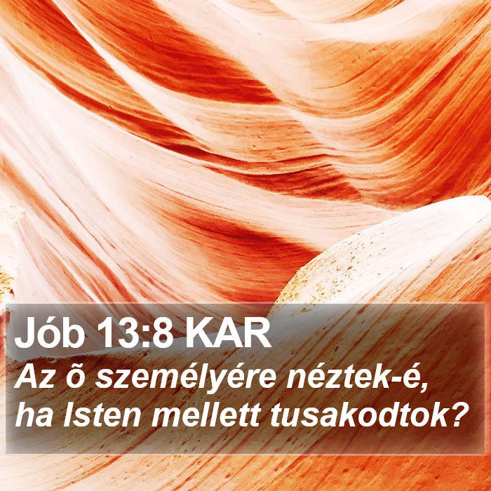 Jób 13:8 KAR Bible Study