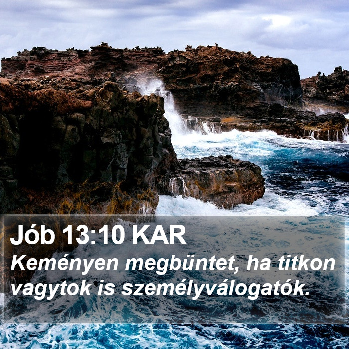 Jób 13:10 KAR Bible Study