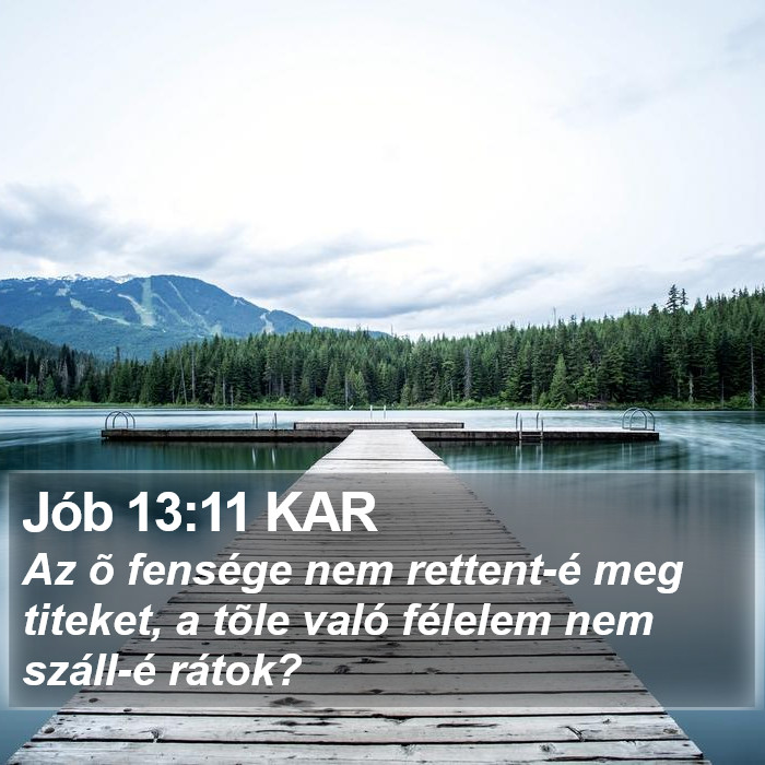 Jób 13:11 KAR Bible Study