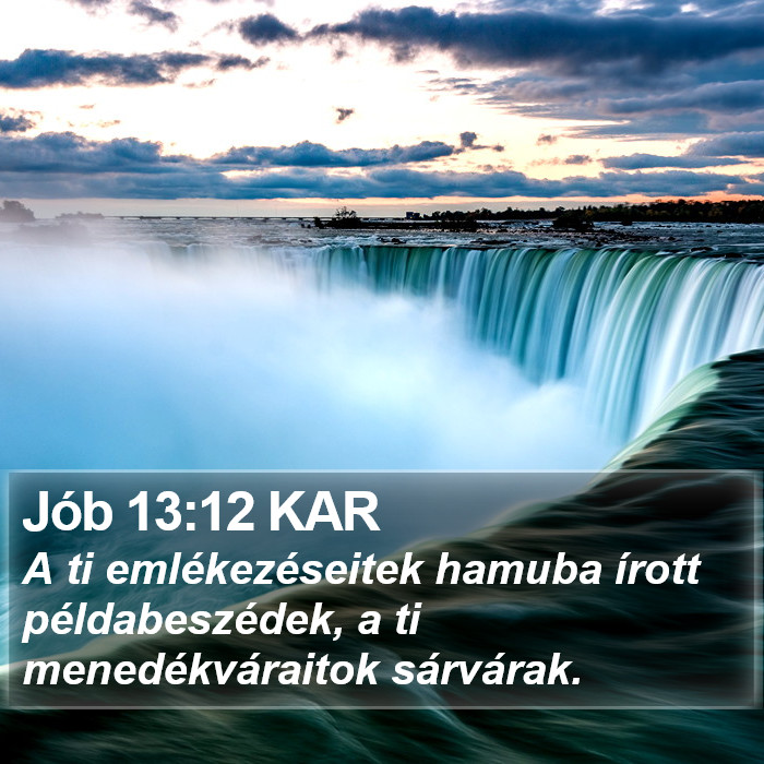 Jób 13:12 KAR Bible Study