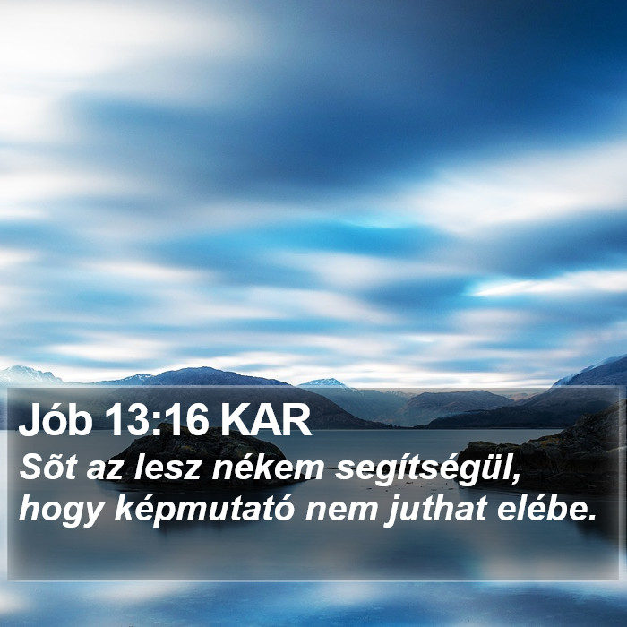 Jób 13:16 KAR Bible Study