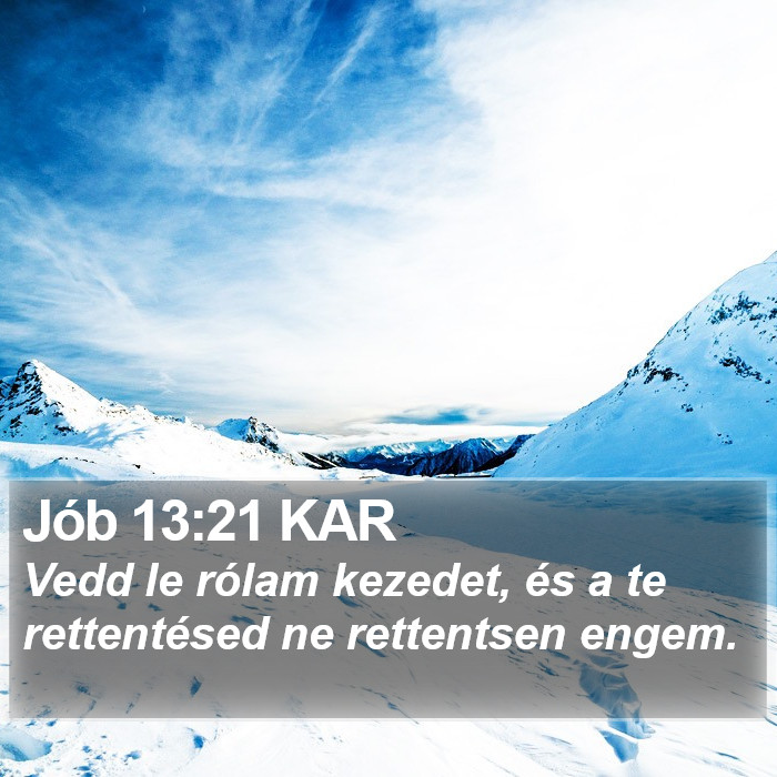 Jób 13:21 KAR Bible Study