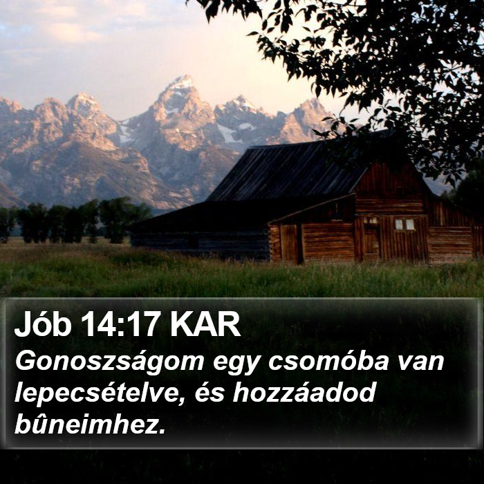 Jób 14:17 KAR Bible Study