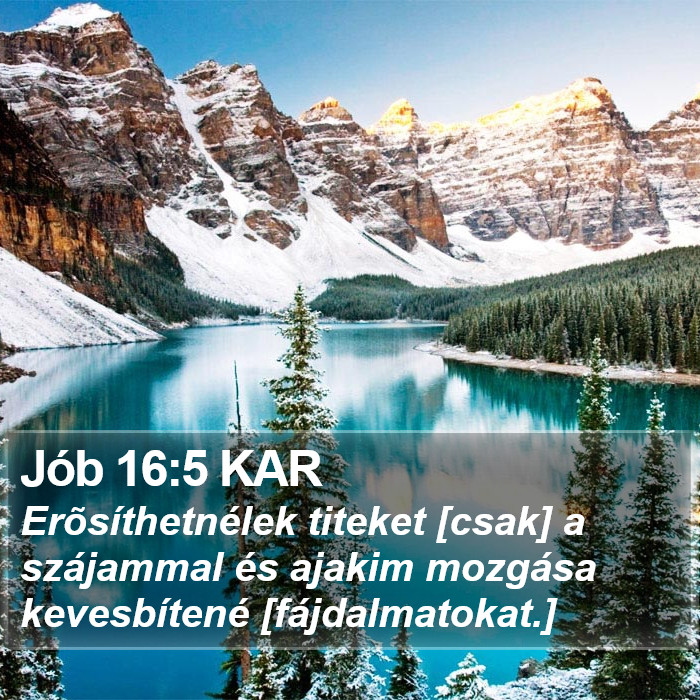 Jób 16:5 KAR Bible Study