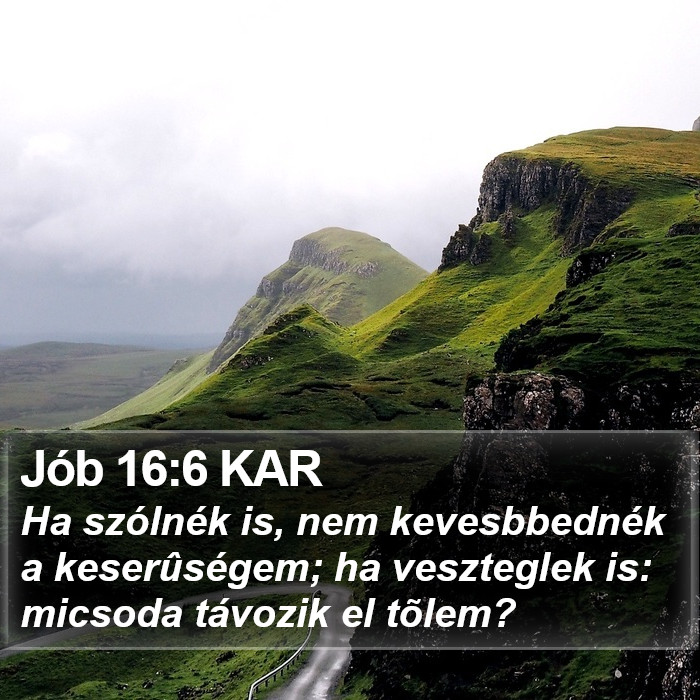 Jób 16:6 KAR Bible Study