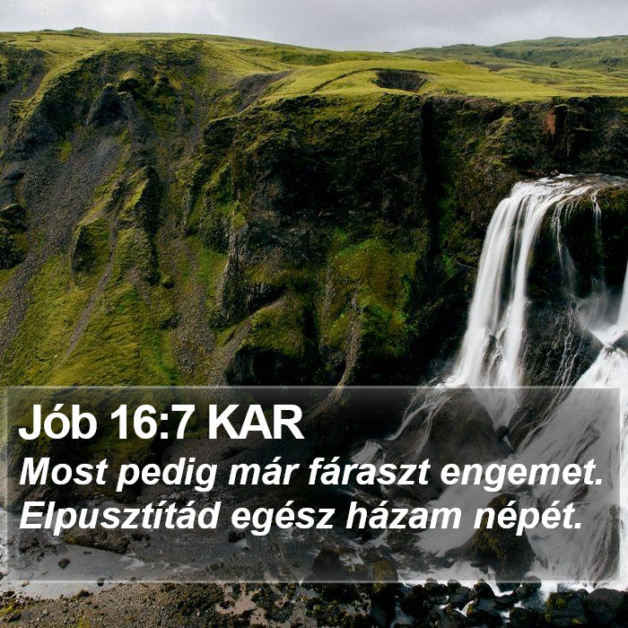 Jób 16:7 KAR Bible Study