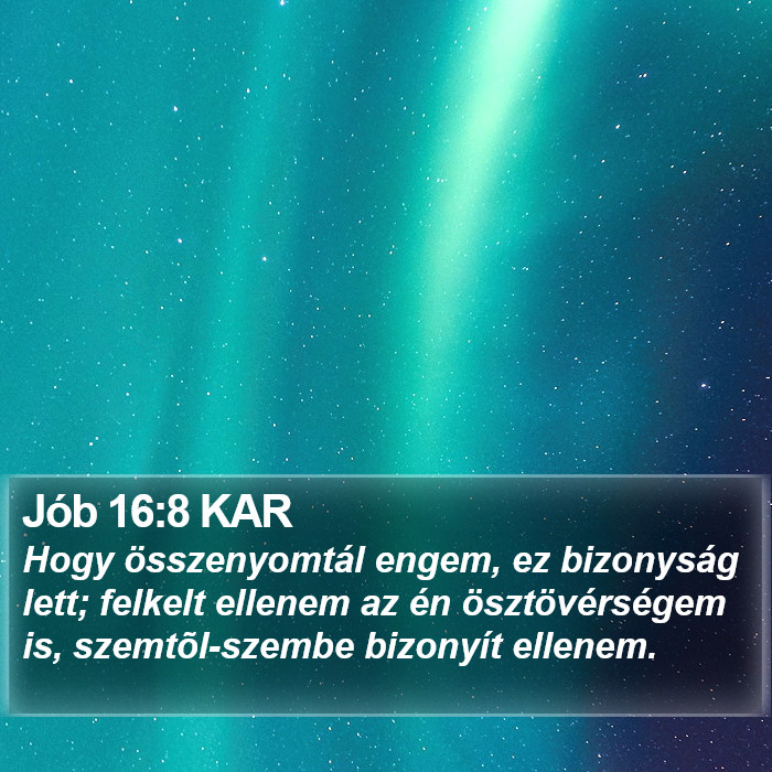 Jób 16:8 KAR Bible Study