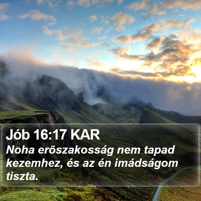 Jób 16:17 KAR Bible Study