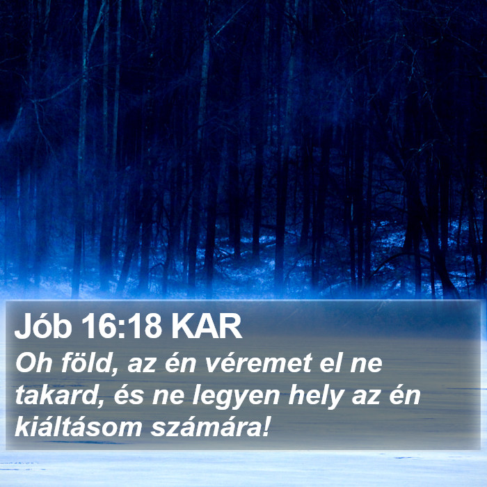 Jób 16:18 KAR Bible Study