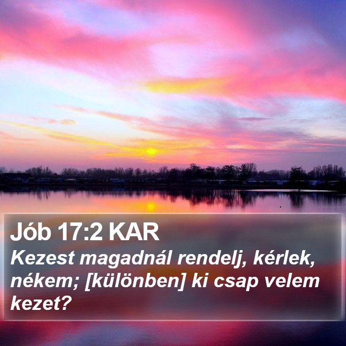 Jób 17:2 KAR Bible Study