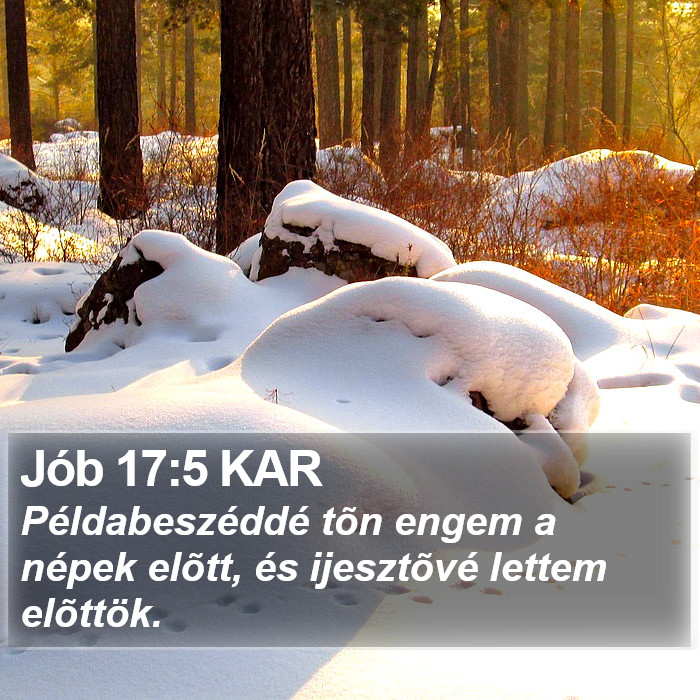 Jób 17:5 KAR Bible Study