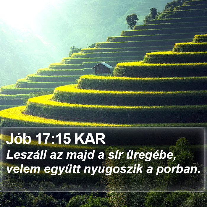 Jób 17:15 KAR Bible Study