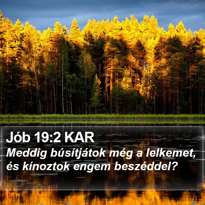 Jób 19:2 KAR Bible Study