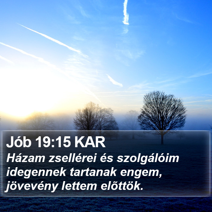 Jób 19:15 KAR Bible Study