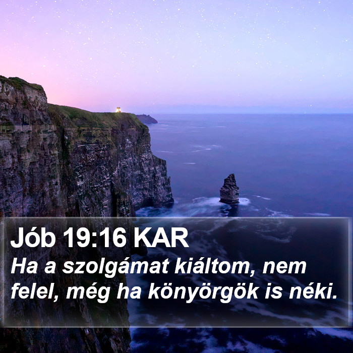 Jób 19:16 KAR Bible Study