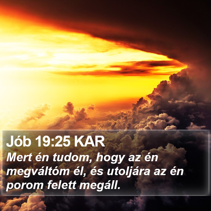 Jób 19:25 KAR Bible Study