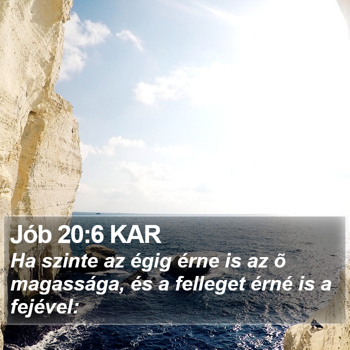 Jób 20:6 KAR Bible Study