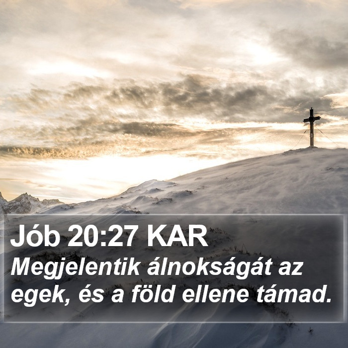 Jób 20:27 KAR Bible Study