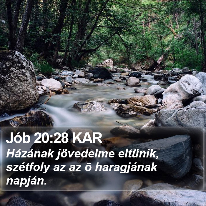 Jób 20:28 KAR Bible Study