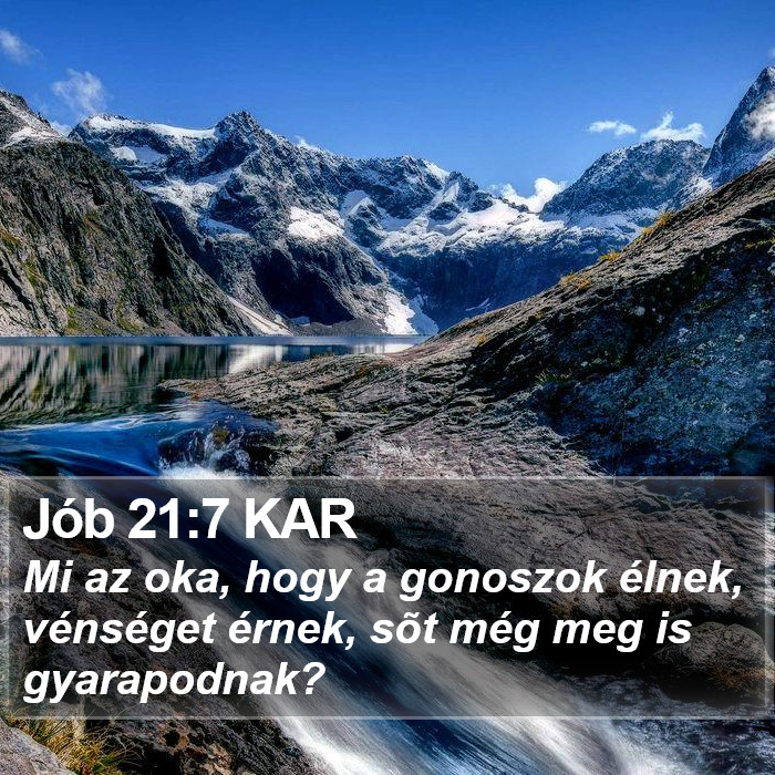 Jób 21:7 KAR Bible Study