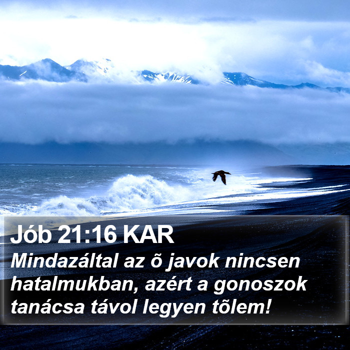 Jób 21:16 KAR Bible Study