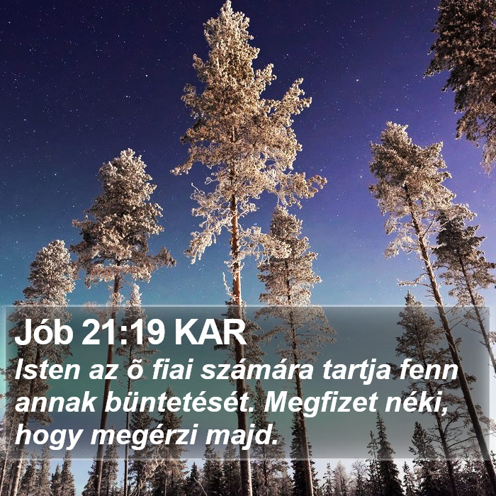 Jób 21:19 KAR Bible Study