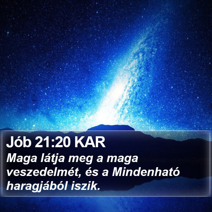 Jób 21:20 KAR Bible Study