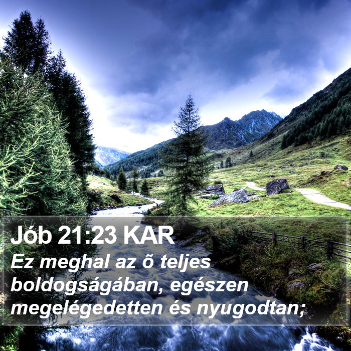 Jób 21:23 KAR Bible Study