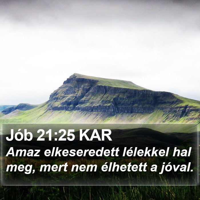 Jób 21:25 KAR Bible Study