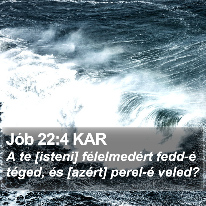 Jób 22:4 KAR Bible Study