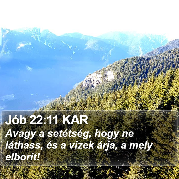 Jób 22:11 KAR Bible Study