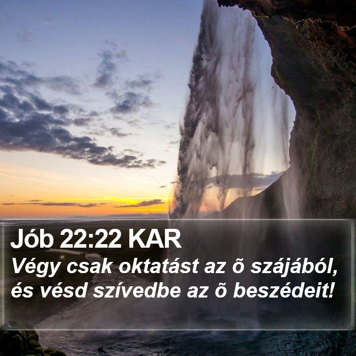 Jób 22:22 KAR Bible Study