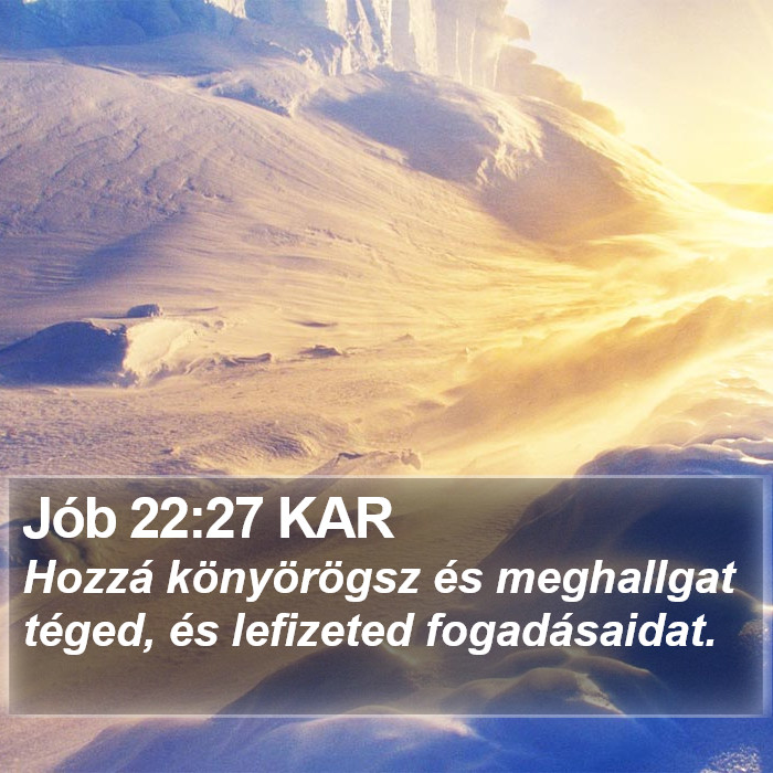 Jób 22:27 KAR Bible Study