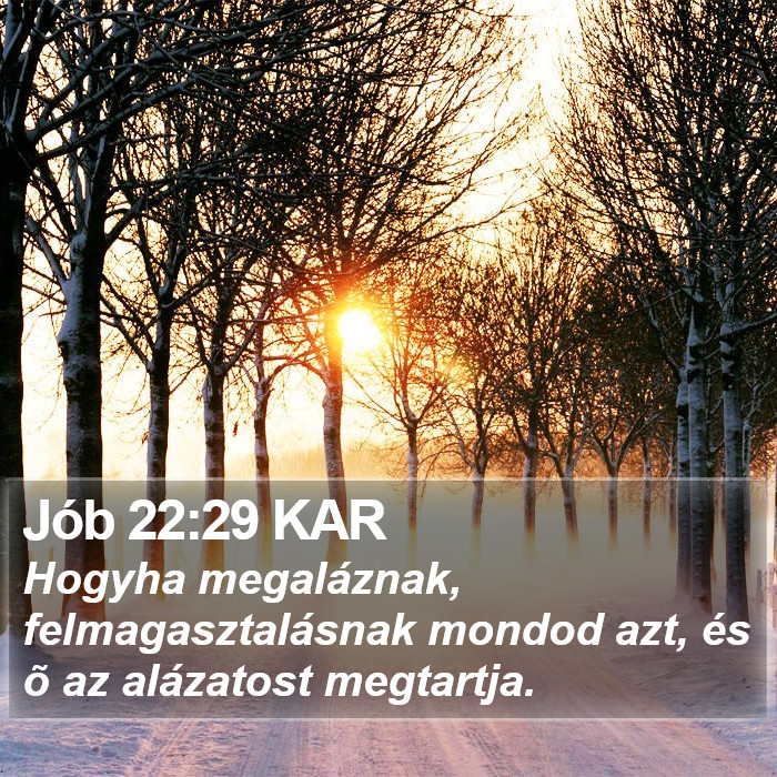 Jób 22:29 KAR Bible Study