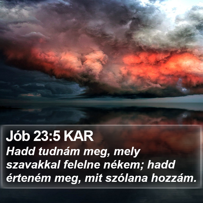 Jób 23:5 KAR Bible Study