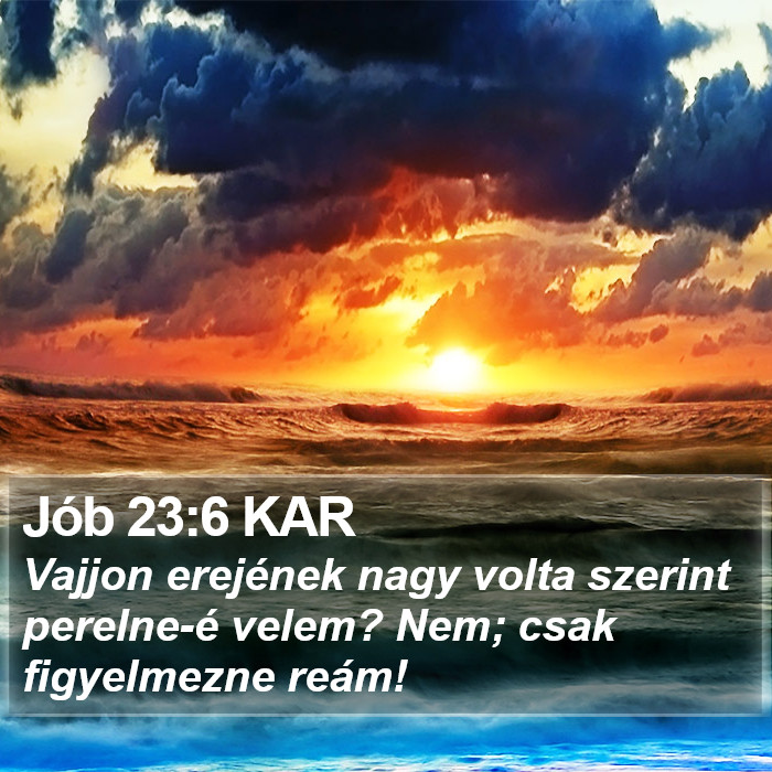 Jób 23:6 KAR Bible Study