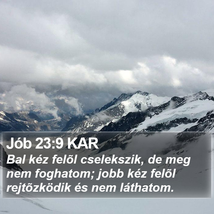 Jób 23:9 KAR Bible Study