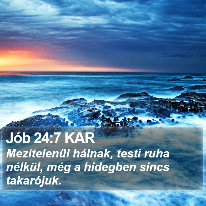 Jób 24:7 KAR Bible Study