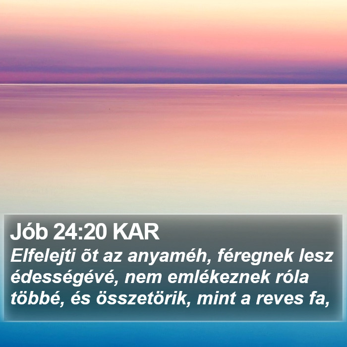 Jób 24:20 KAR Bible Study