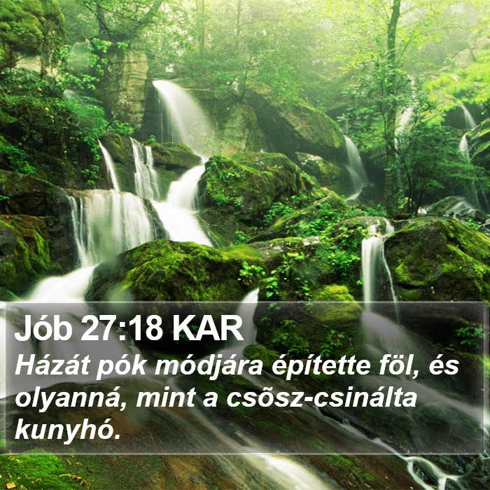 Jób 27:18 KAR Bible Study