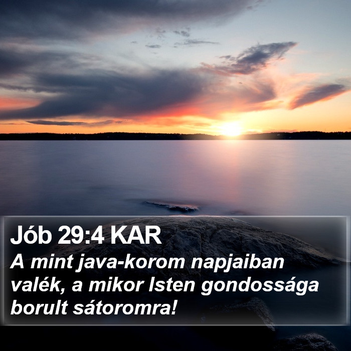 Jób 29:4 KAR Bible Study